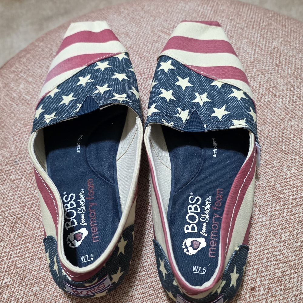 Skechers BOBS Patriotic Slip On Shoes